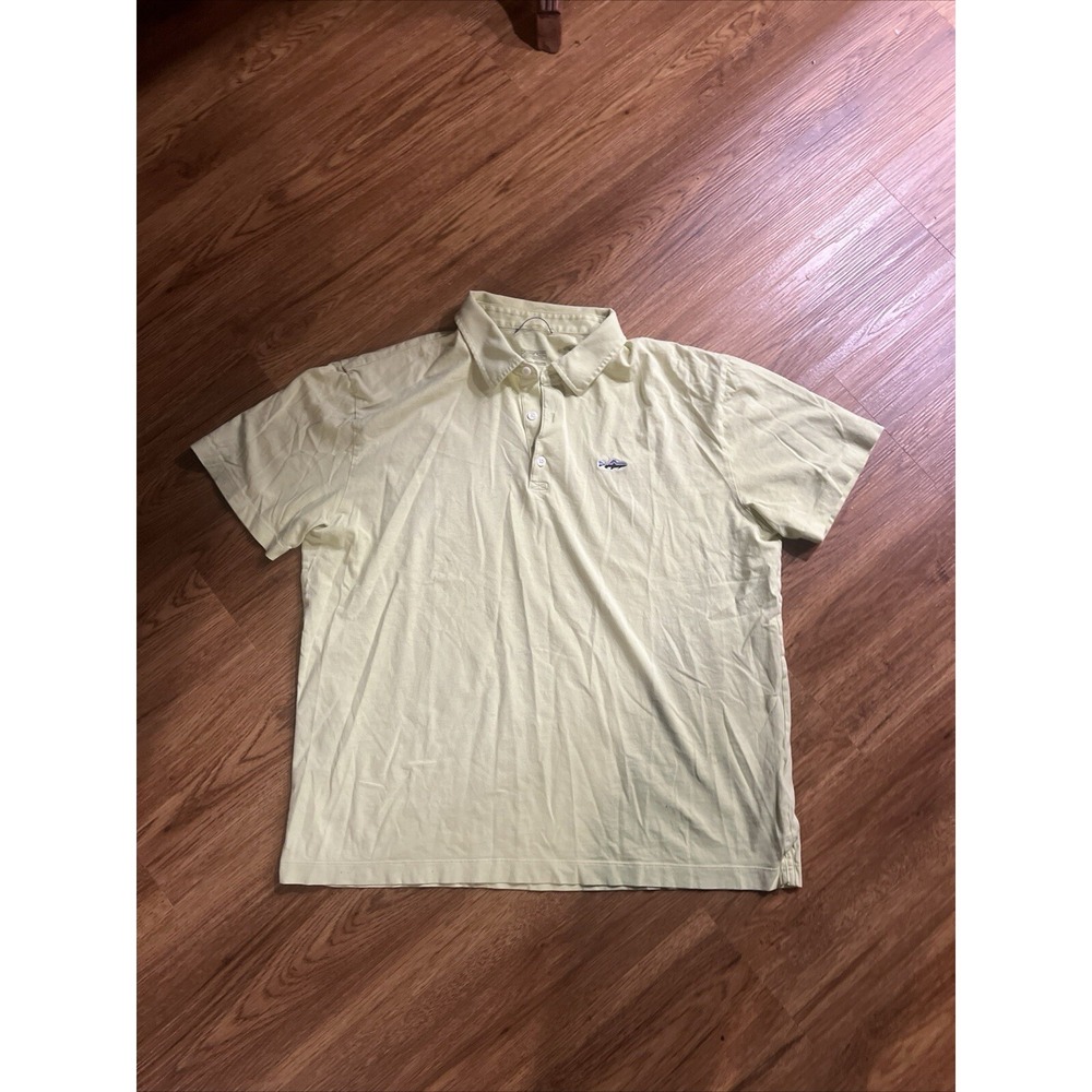 Patagonia Organic Cotton Polo‎ Shirt Yellow Size Large
